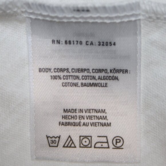 9-h15 STCL $58 Sz S Ivory White Round Neck 1/4 Button Hi Low 100% Cotton Top - Picture 11 of 14